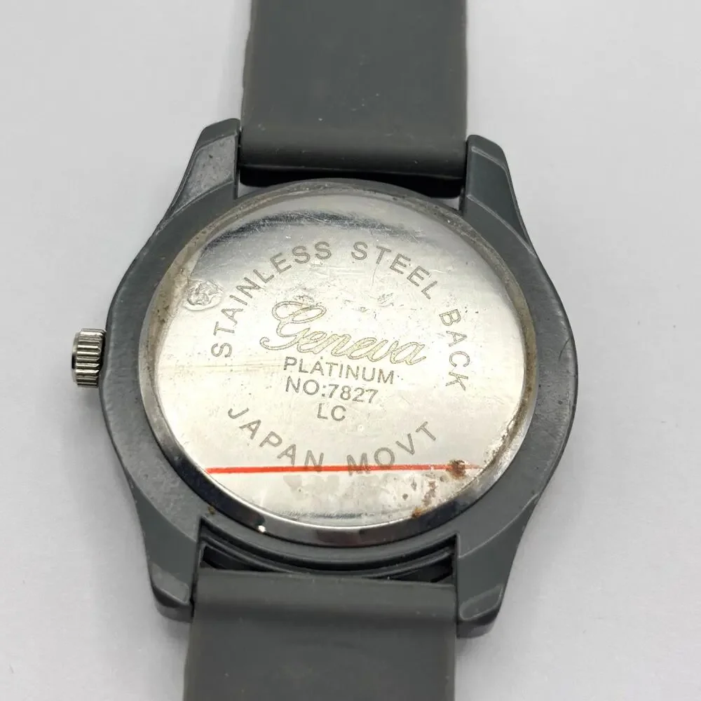 Silver & Gray Men's Geneva Watch